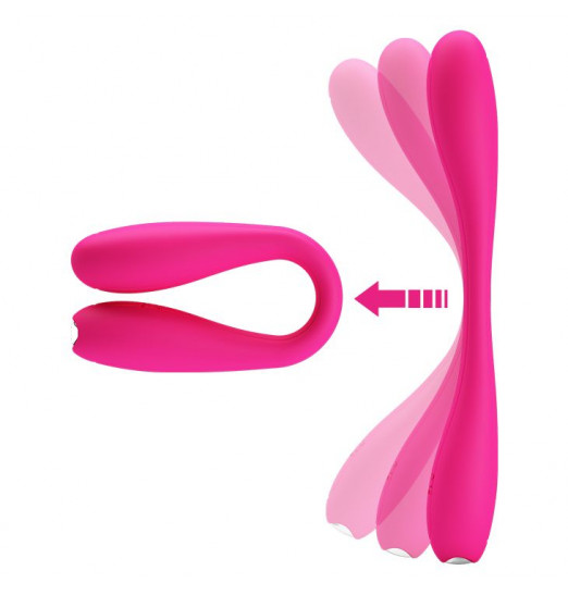 Розовый гнущийся водонепроницаемый вибратор Yedda - 17 см. Розовый гнущийся водонепроницаемый вибратор Yedda - 17 см.