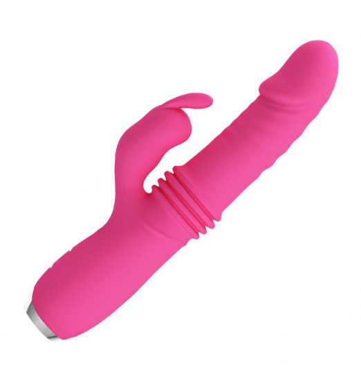 Розовый вибратор Dorothy с функцией поступательных движений - 19,7 см. Розовый вибратор Dorothy с функцией поступательных движений - 19,7 см.