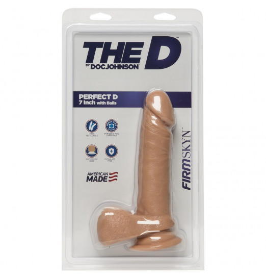 Гибкий фаллоимитатор Perfect D FIRMSKYN 7 with Balls - 17,78 см. Гибкий фаллоимитатор Perfect D FIRMSKYN 7 with Balls - 17,78 см.
