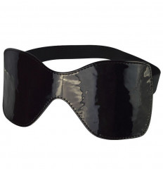 Черная лаковая маска на резиночке