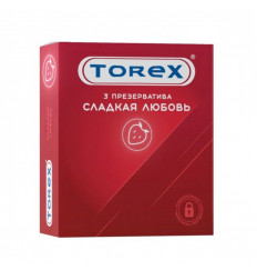 Презервативы Torex  Сладкая любовь  с ароматом клубники - 3 шт.