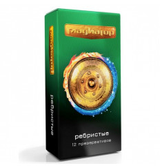 Презервативы Гладиатор Ребристые - 12 шт. Презервативы Гладиатор Ребристые - 12 шт.