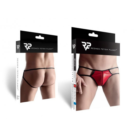 Соблазнительные мужские трусы-брифы из wetlook-материала