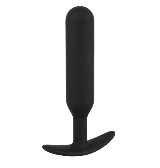 Черная утяжеленная анальная пробка Anal Trainer Small - 16 см.