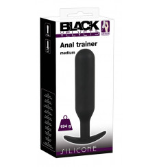 Черная утяжеленная анальная пробка Anal Trainer Medium - 18 см.