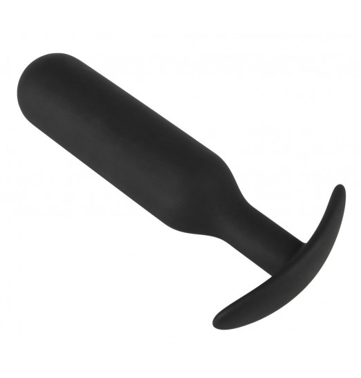 Черная утяжеленная анальная пробка Anal Trainer Medium - 18 см.