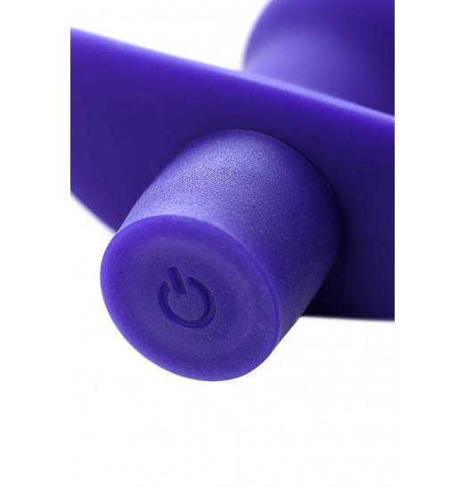 Синий анальный вибратор с загнутой головкой ADORE - 15 см.