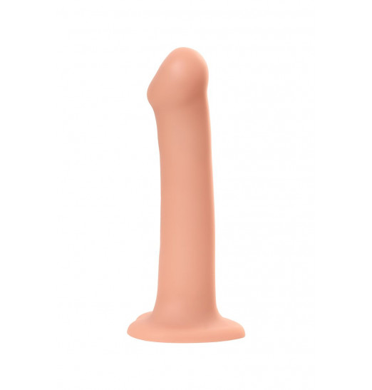 Телесный фаллос на присоске Silicone Bendable Dildo L - 19 см.