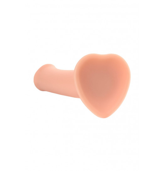 Телесный фаллос на присоске Silicone Bendable Dildo L - 19 см.