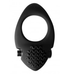 Черное эрекционное виброкольцо Pure Passion Midnight