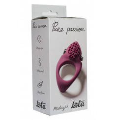 Бордовое эрекционное виброкольцо Pure Passion Midnight