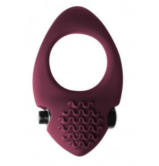 Бордовое эрекционное виброкольцо Pure Passion Midnight