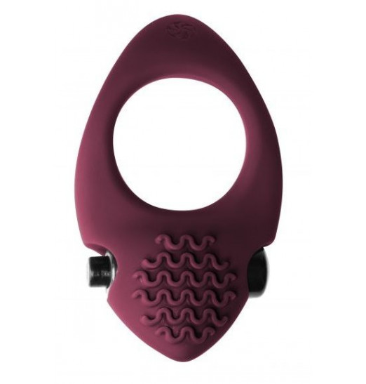 Бордовое эрекционное виброкольцо Pure Passion Midnight