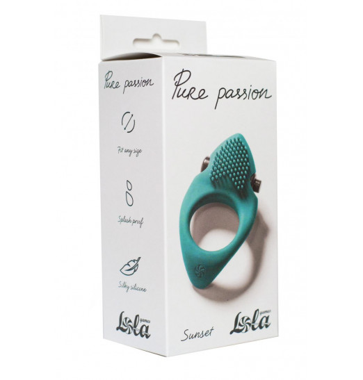 Зеленое эрекционное виброкольцо Pure Passion Sunset