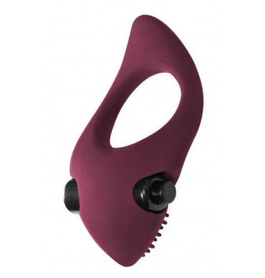 Бордовое эрекционное виброкольцо Pure Passion Sunset