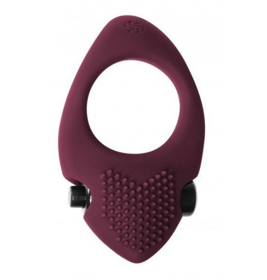 Бордовое эрекционное виброкольцо Pure Passion Sunset