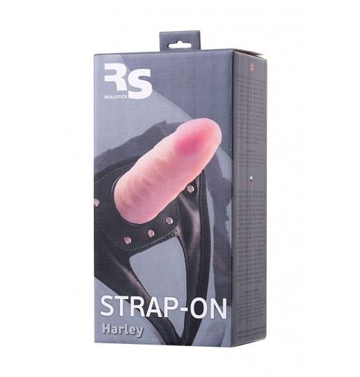 Телесный страпон на трусиках Realstick Harley - 17,3 см.