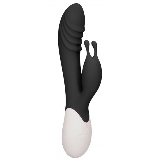 Черный вибратор-кролик G Ignite с функцией нагрева - 20,8 см.