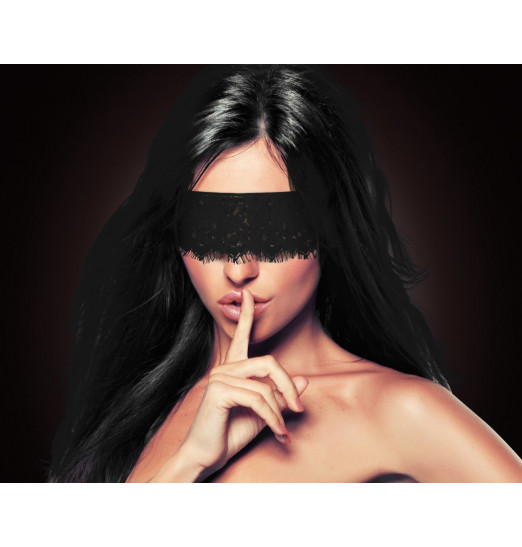 Черная кружевная маска Mystere Lace Mask