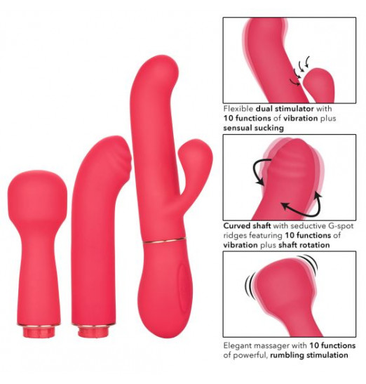 Коралловый вибратор с 3 сменными стволами Passion Trio Коралловый вибратор с 3 сменными стволами Passion Trio