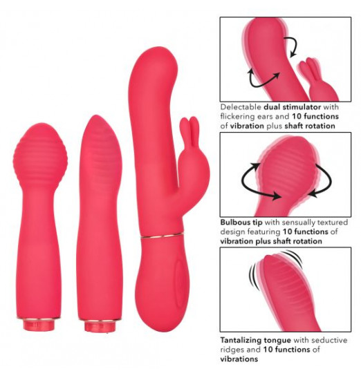 Коралловый вибратор с 3 сменными стволами Dynamic Trio Коралловый вибратор с 3 сменными стволами Dynamic Trio