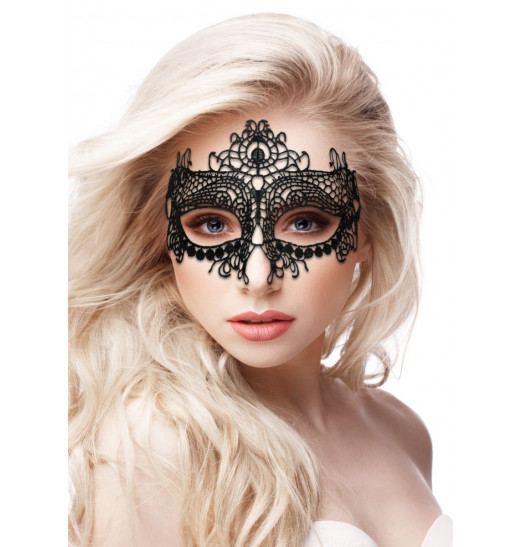Черная кружевная маска на глаза Queen Black Lace Mask