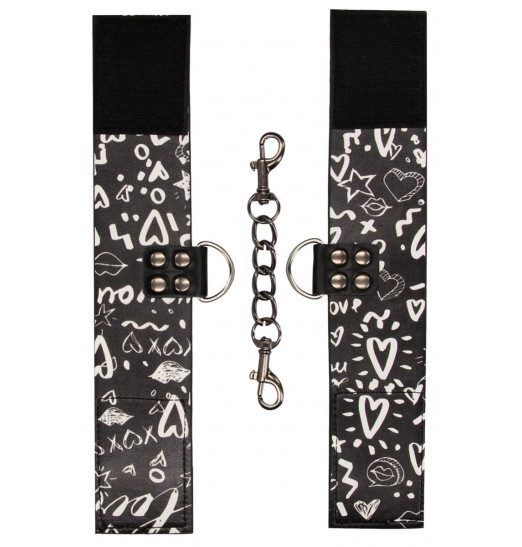 Черные наручники Love Street Art Fasion Черные наручники Love Street Art Fasion