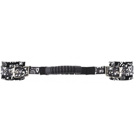 Черные наручники с рисунком Love Street Art Fasion