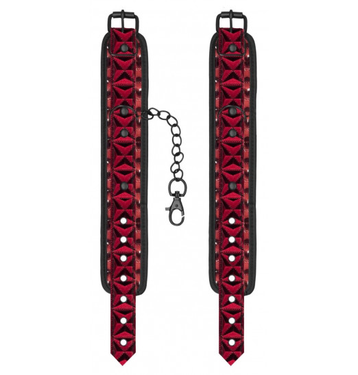 Красно-черные поножи Luxury Ankle Cuffs