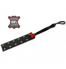 Черная шлёпалка с красным бантиком