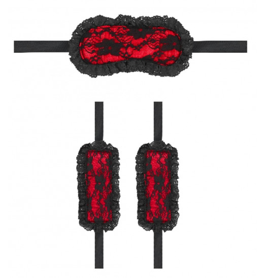 Красно-черный игровой набор Introductory Bondage Kit №7