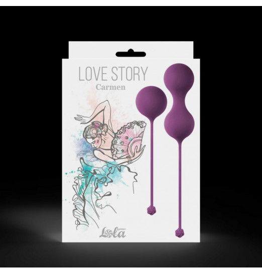 Набор фиолетовых вагинальных шариков Love Story Carmen