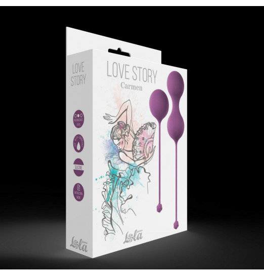 Набор фиолетовых вагинальных шариков Love Story Carmen