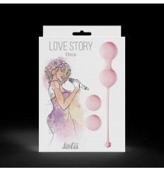 Набор розовых вагинальных шариков Love Story Diva