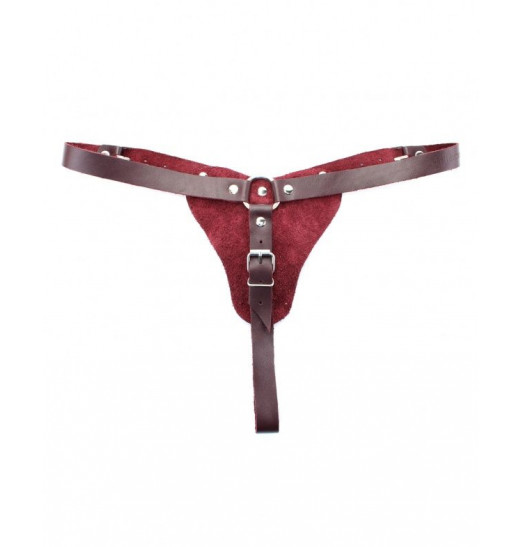 Бордовые трусики с кольцом для страпона Ladys Arsenal Бордовые трусики с кольцом для страпона Ladys Arsenal