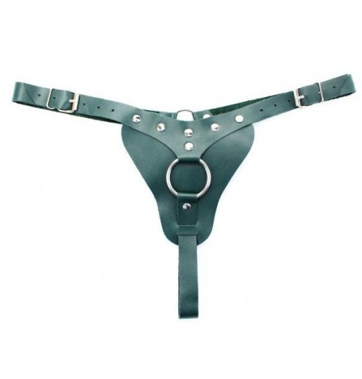 Изумрудные трусики с кольцом для страпона Ladys Arsenal