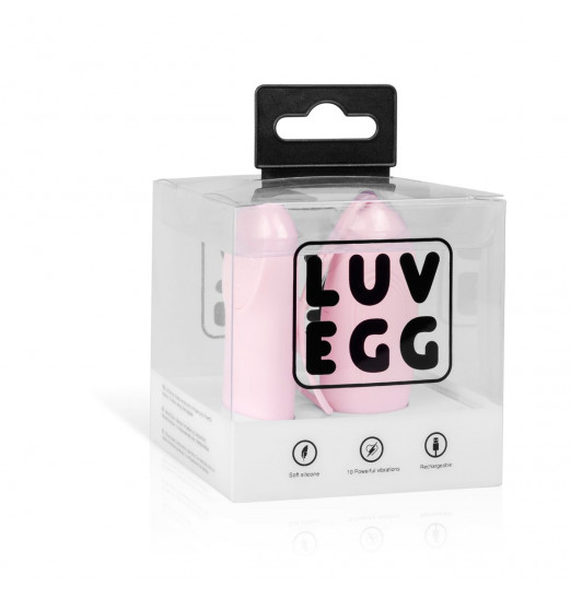 Нежно-розовое виброяйцо LUV EGG с пультом ДУ Нежно-розовое виброяйцо LUV EGG с пультом ДУ