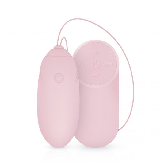 Нежно-розовое виброяйцо LUV EGG с пультом ДУ
