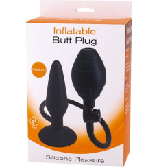 Анальная пробка с функцией расширения Inflatable Butt Plug Medium - 14,2 см.