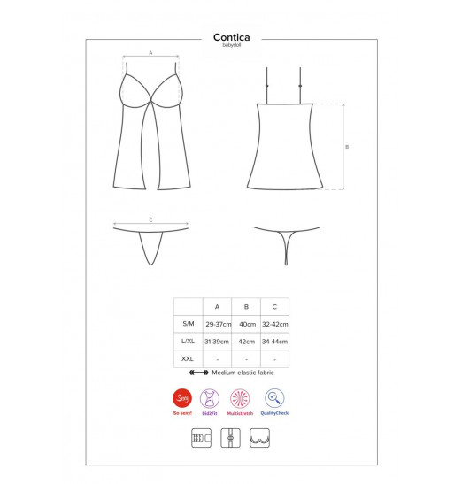 Роскошная кружевная сорочка Contica