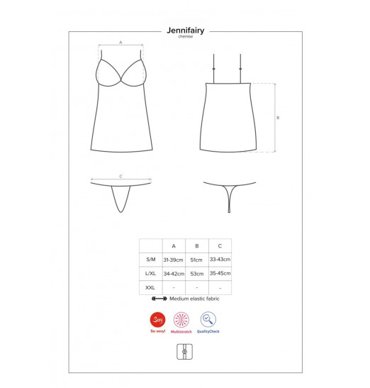 Коротенькая облегающая сорочка Jennifairy Коротенькая облегающая сорочка Jennifairy