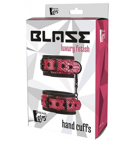 Розово-черные наручники HAND CUFFS