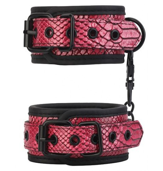 Розово-черные наручники HAND CUFFS