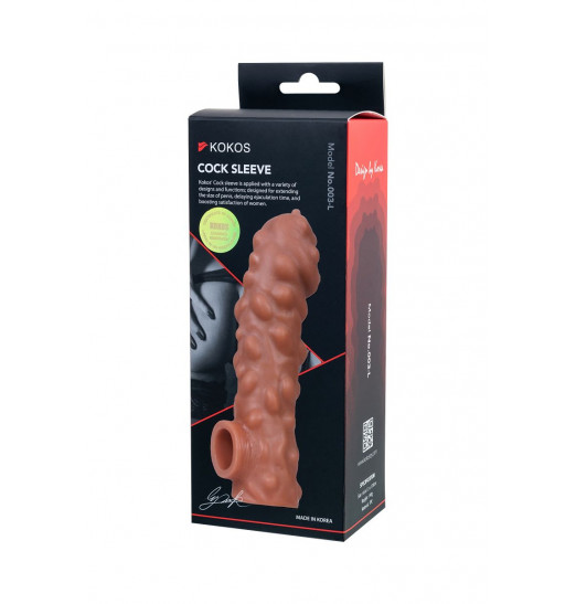 Насадка на фаллос с крупными бугорками EXTREME SLEEVE - 17,6 см.