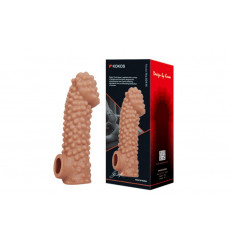 Насадка на фаллос с бугорками - 17,6 см.