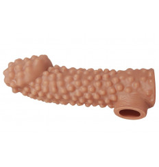 Насадка на фаллос с бугорками - 17,6 см.