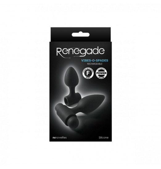 Набор из 2 черных анальных пробок Vibes-O-Spades