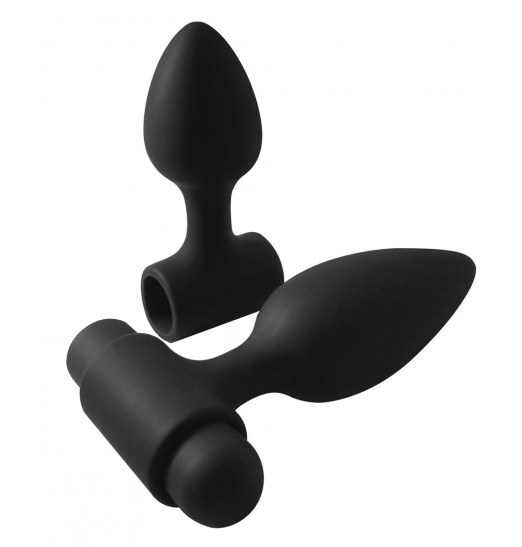 Набор из 2 черных анальных пробок Vibes-O-Spades