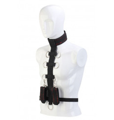 Черный шейный воротник и манжеты на запястья COLLAR BODY RESTRAINT