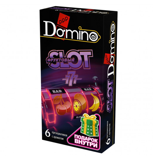 Ароматизированные презервативы DOMINO  Фруктовый слот  - 6 шт.
